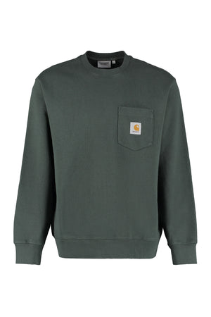 Cotton crew-neck sweatshirt-0